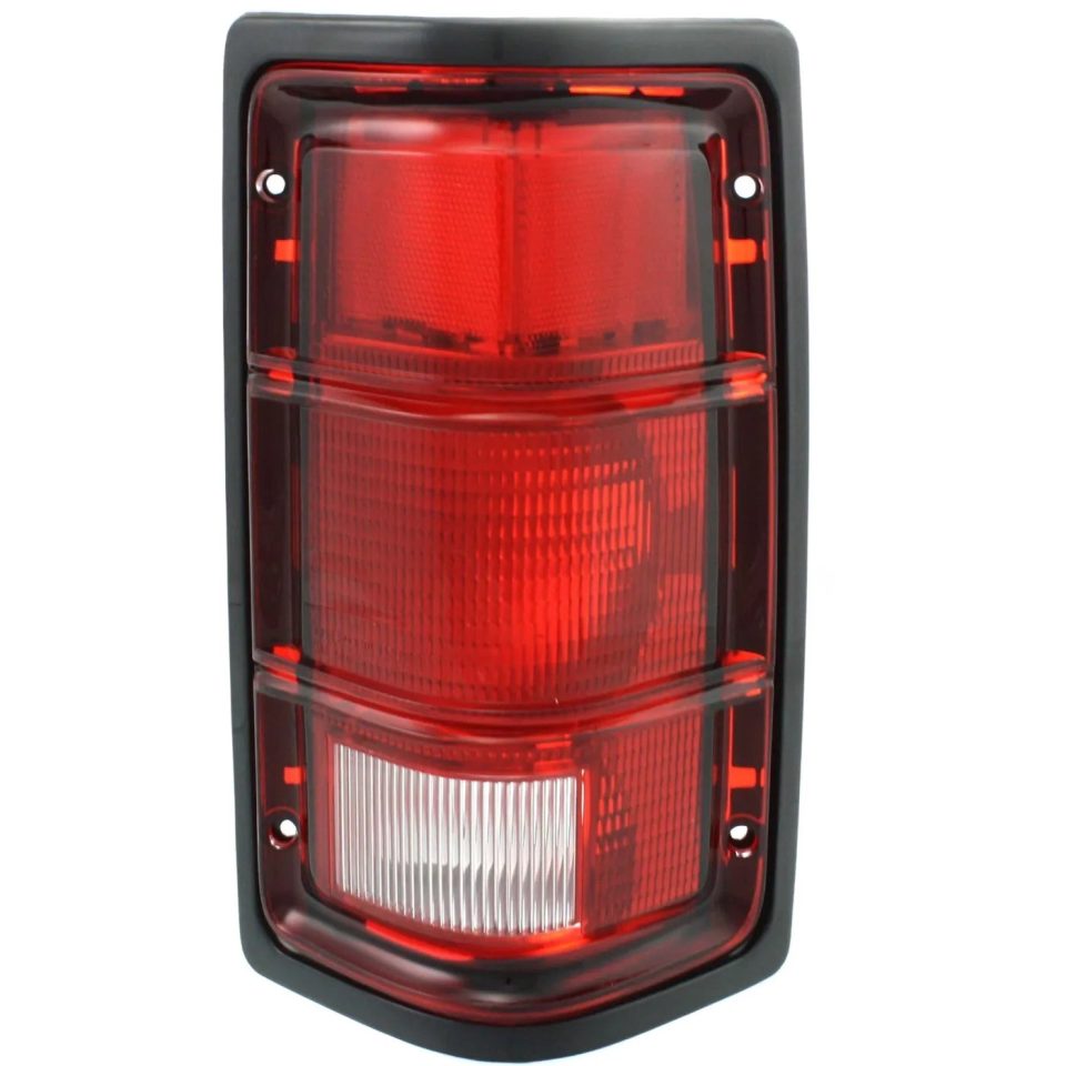 Storage Tail Light for 88-96 Dodge Dakota Passenger Side w/ Black Trim
