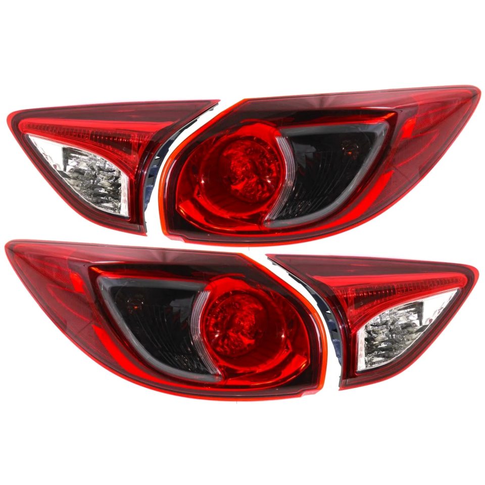 BPA-Free Tail Light For 2013-2016 Mazda CX-5 Set of 4 Left and Right Inner and Outer CAPA