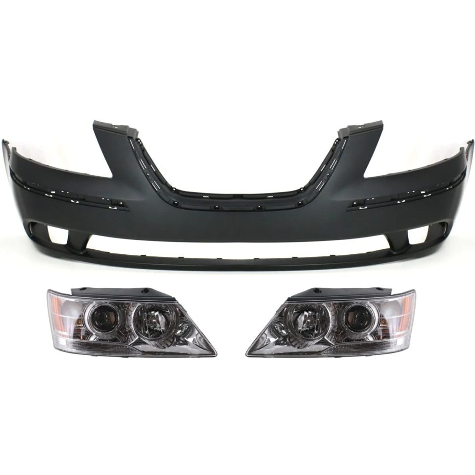 Premium Top-Rated Headlight Kit For 2009-2010 Hyundai Sonata Driver and Passenger Side Halogen