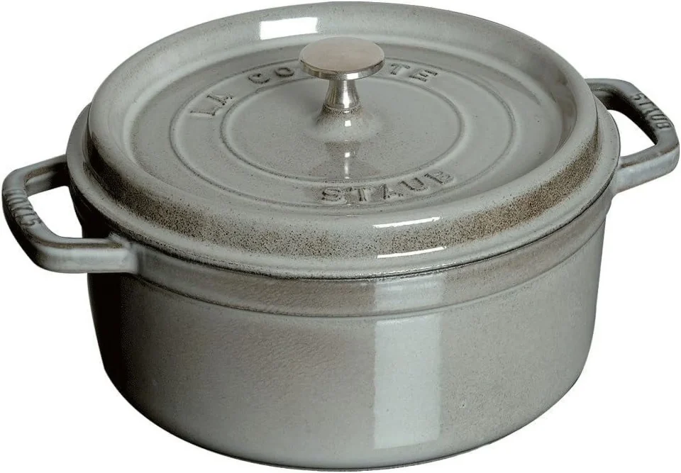Silicone Cast Iron 5.5-Qt Round Cocotte - Graphite Grey, Made In France