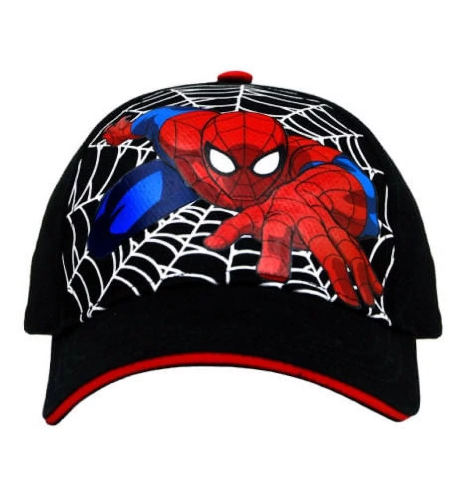 Bamboo Long-Lasting Spiderman Black Baseball Cap ﾨC Boys Toddler