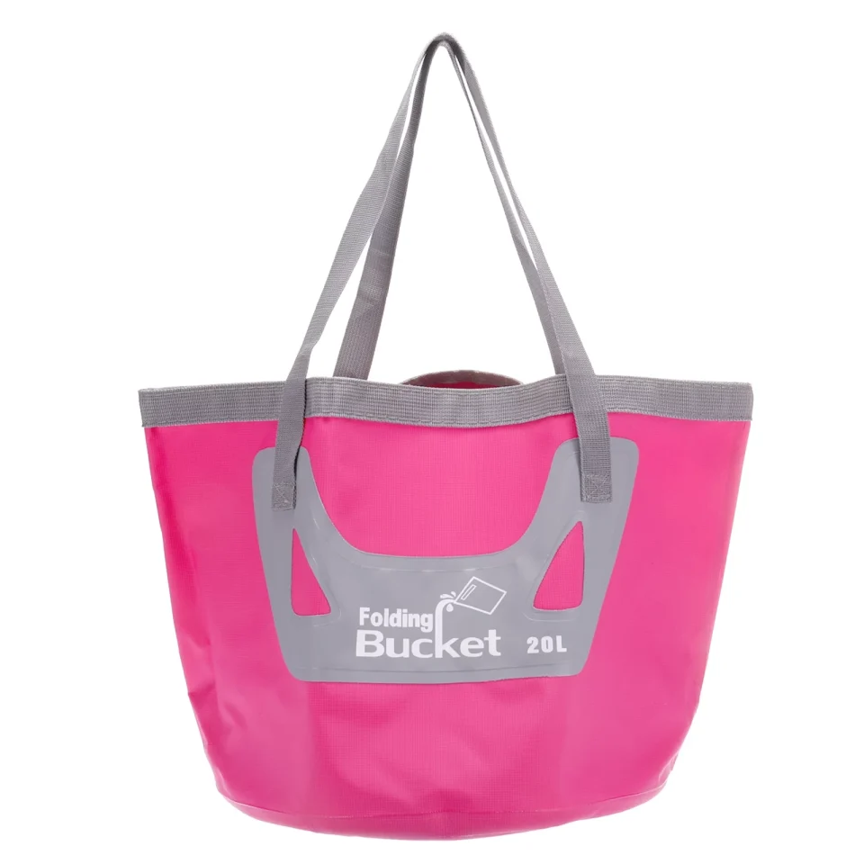 Glass Easy-Clean Uxcell 20L Collapsible Bucket, Portable Folding Water Storage Wash Basin, Pink