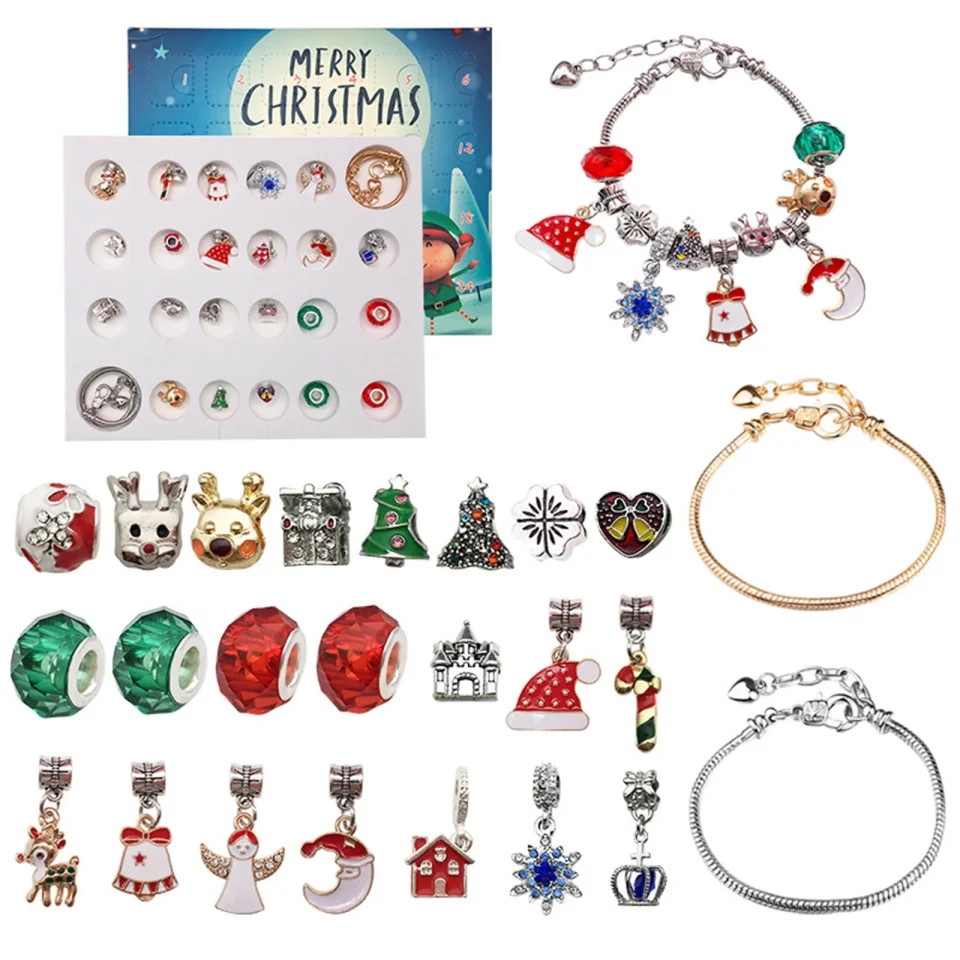 Upgraded Advent Calendar 2022 Open 24 Ornaments Every Day Complete DIY Bracelet Christmas Countdown Calendar Farm Calendar 2022 Space Cats 2022 Calendar Wall Hanging Calendar Large Wall Calendar 2022 Monthly