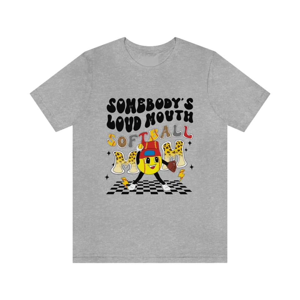 Glossy Somebody's loud mouth softball mom, gift for mom mothers day gift, T-shirt