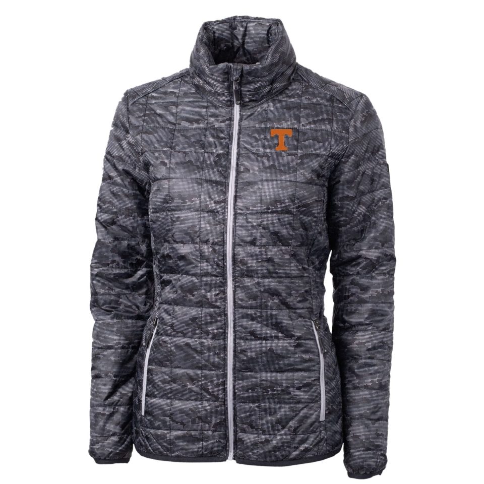 Glossy Cleaning Women's Cutter & Buck Black Tennessee Volunteers Eco Full-Zip Puffer Jacket