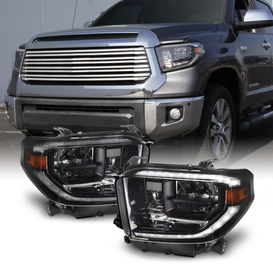 Essential AKKON - For 2014-2017 Toyota Tundra [Factory NON-LED DRL Model] Full LED Retrofit Headlight Assemblies