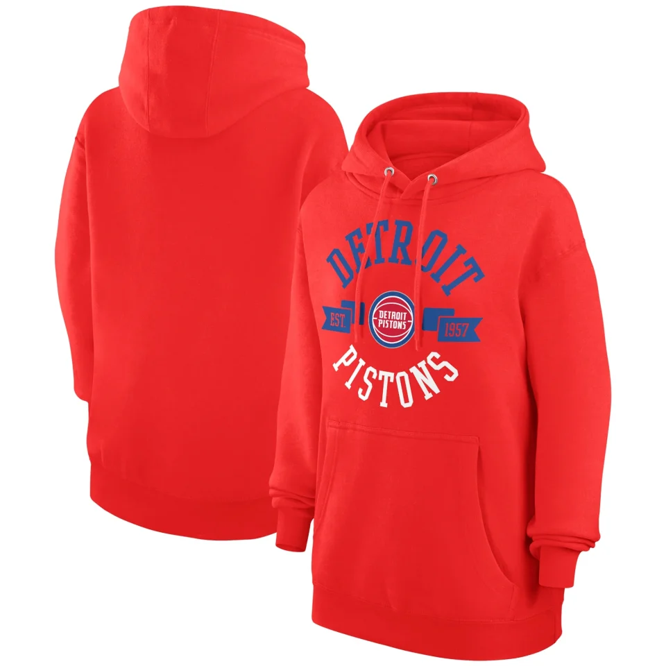 Easy-Clean Women's G-III 4Her by Carl Banks Red Detroit Pistons City Pullover Hoodie