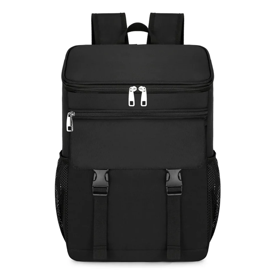 Bamboo GoolRC Large Capacity Insulated Cooling Backpack Waterproof Picnic Cooler Bag Black Two Shoulder Bag - Ideal for Hiking, Camping, and Picnics