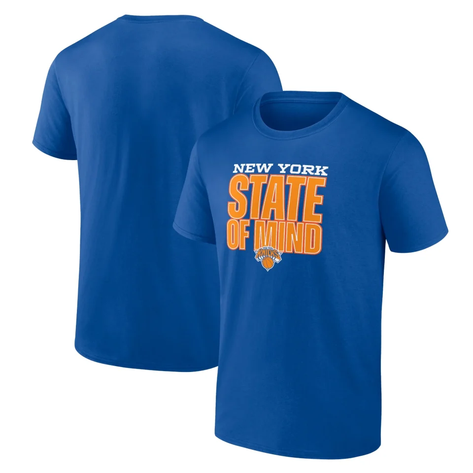 Healthy Men's Fanatics Branded Blue New York Knicks Pick & Roll Coverage T-Shirt
