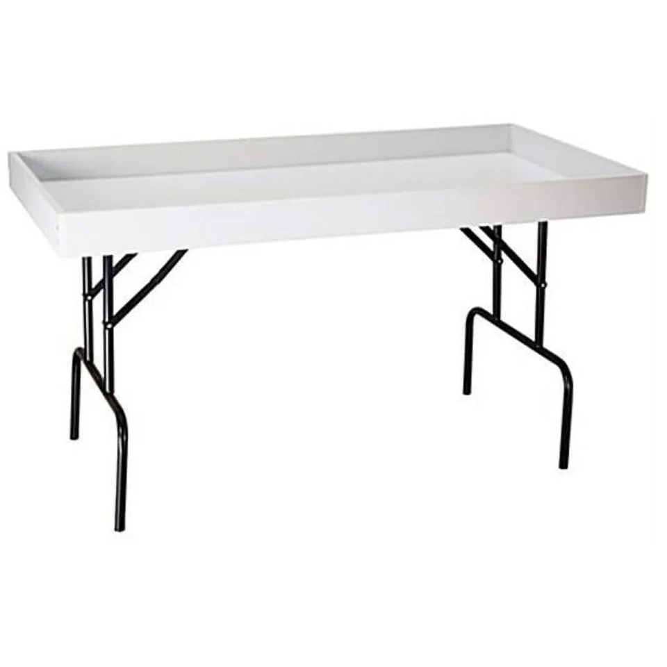 Stainless Steel Storage AMKO DBT-W Folding Dump Table, White