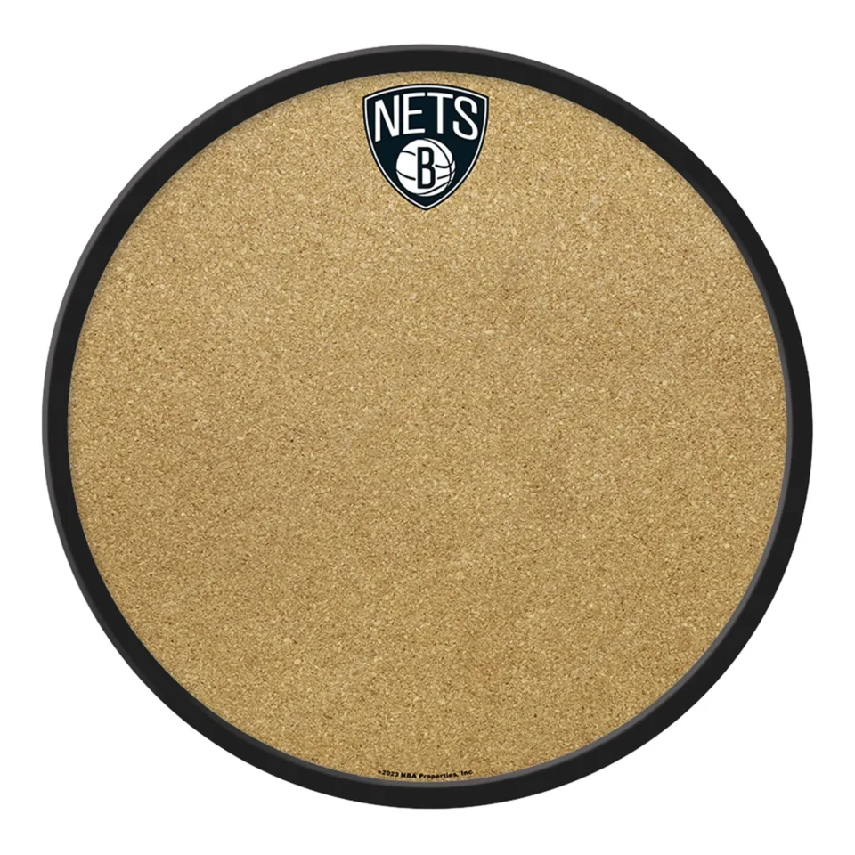 Essential Brooklyn Nets: Modern Disc Cork Board
