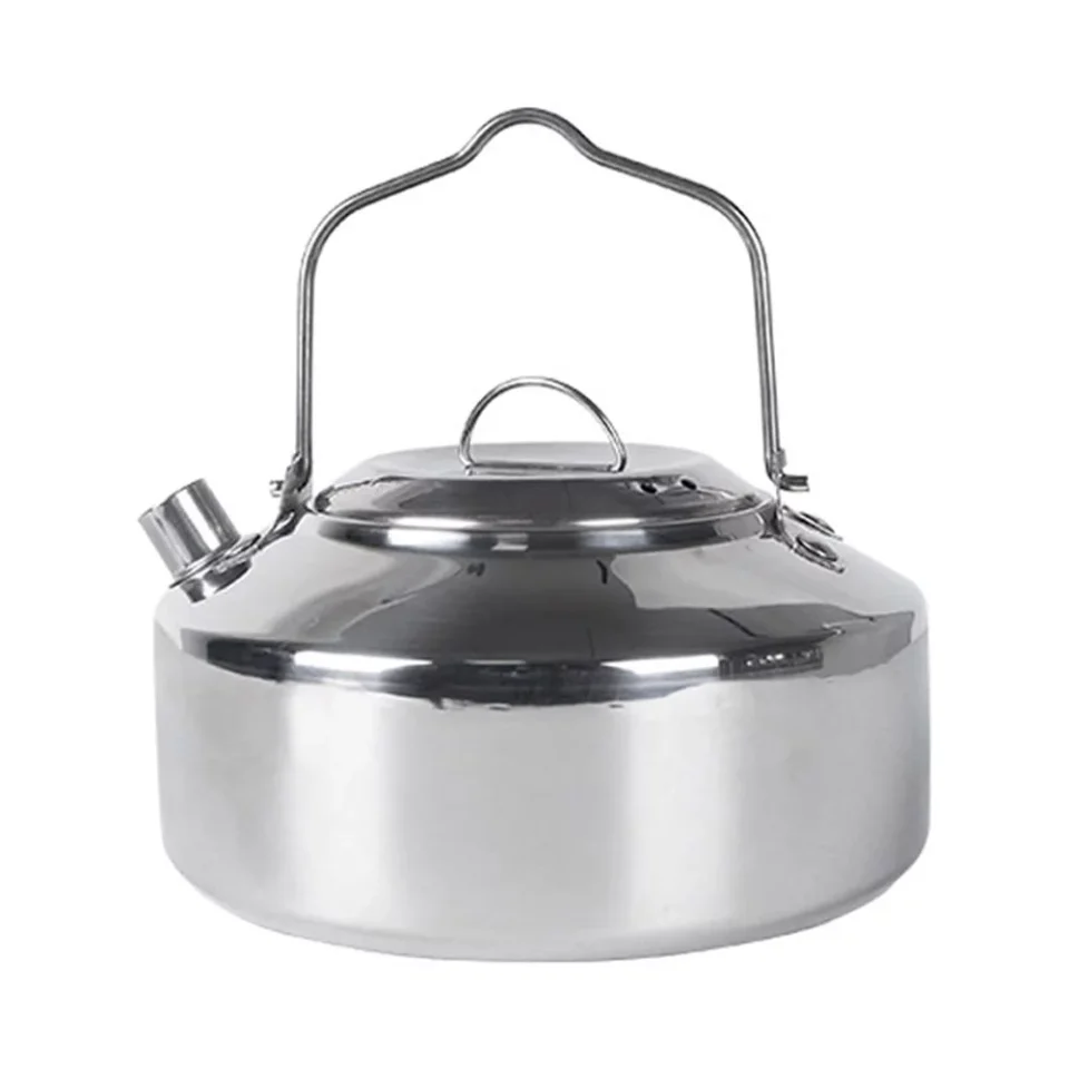 Prime Leak-Proof Stainless Steel Picnic Cooker Portable Kettle with Locking Handle for Camping Adventures