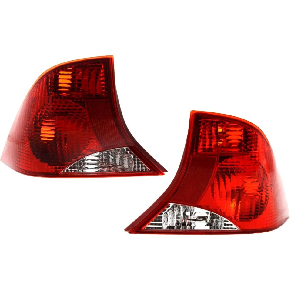 Natural Set of 2 Tail Light For 00-2003 Ford Focus LX Sedan LH & RH