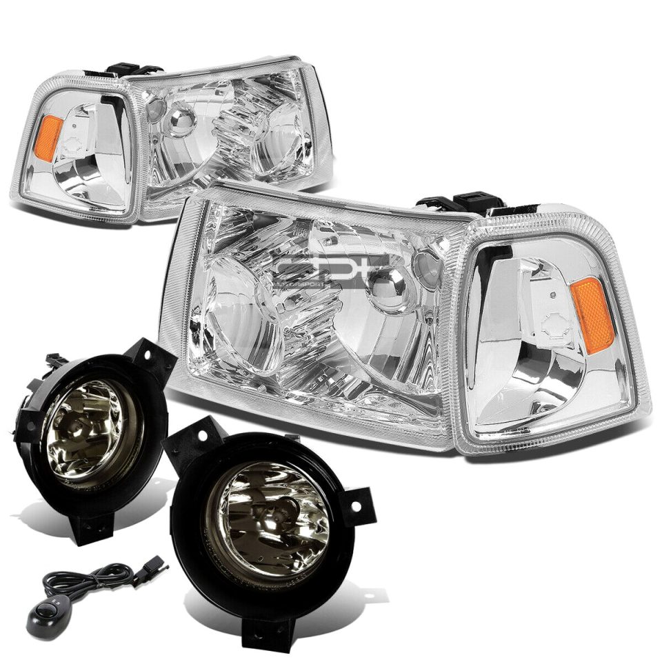 BPA-Free Glass CHROME HOUSING HEADLIGHT+AMBE