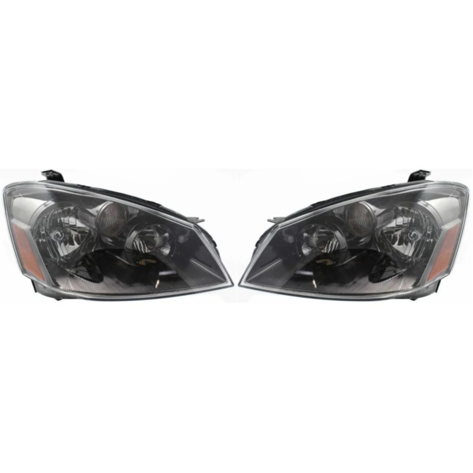 Portable 05-06 Replacement Black Headlight Pair For Nissan Altima 4 Door Sedan w/Bulbs
