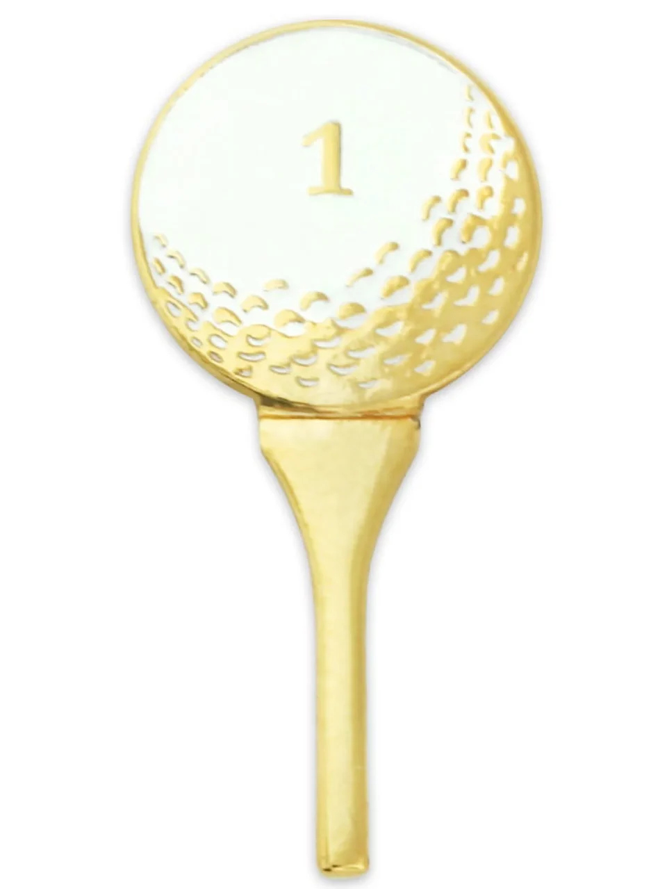 Food-Grade Office PinMart's Golf Ball and Tee Golfing Enamel Lapel Pin