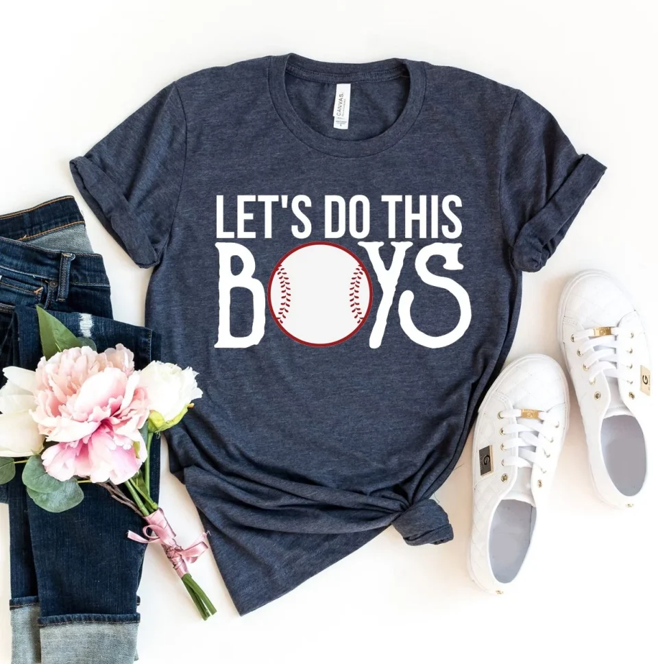 Natural Let's Do This Boys T-shirt Baseball Shirts Player Top Team Gift Football Tshirt Women's Coach Tee Softball Shirt