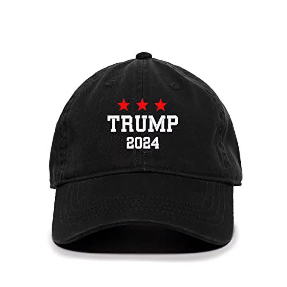 Cleaning Gift-Ready Tech Design Trump 2024 Baseball Cap Embroidered Cotton Adjustable Dad Hat Black