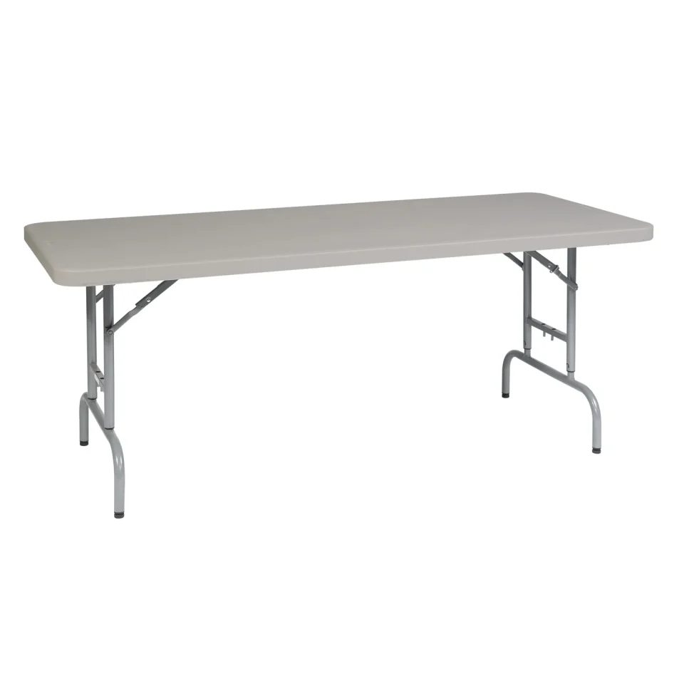 Kitchen 6' Height Adjustable Resin Multi Purpose Table