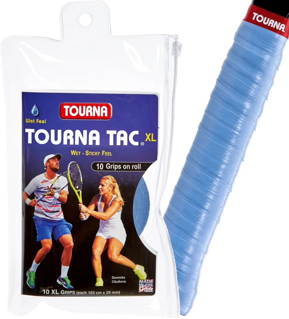 Cast Iron Home Tourna-Tack XL Tennis Racket Overgrip, 10-Pack