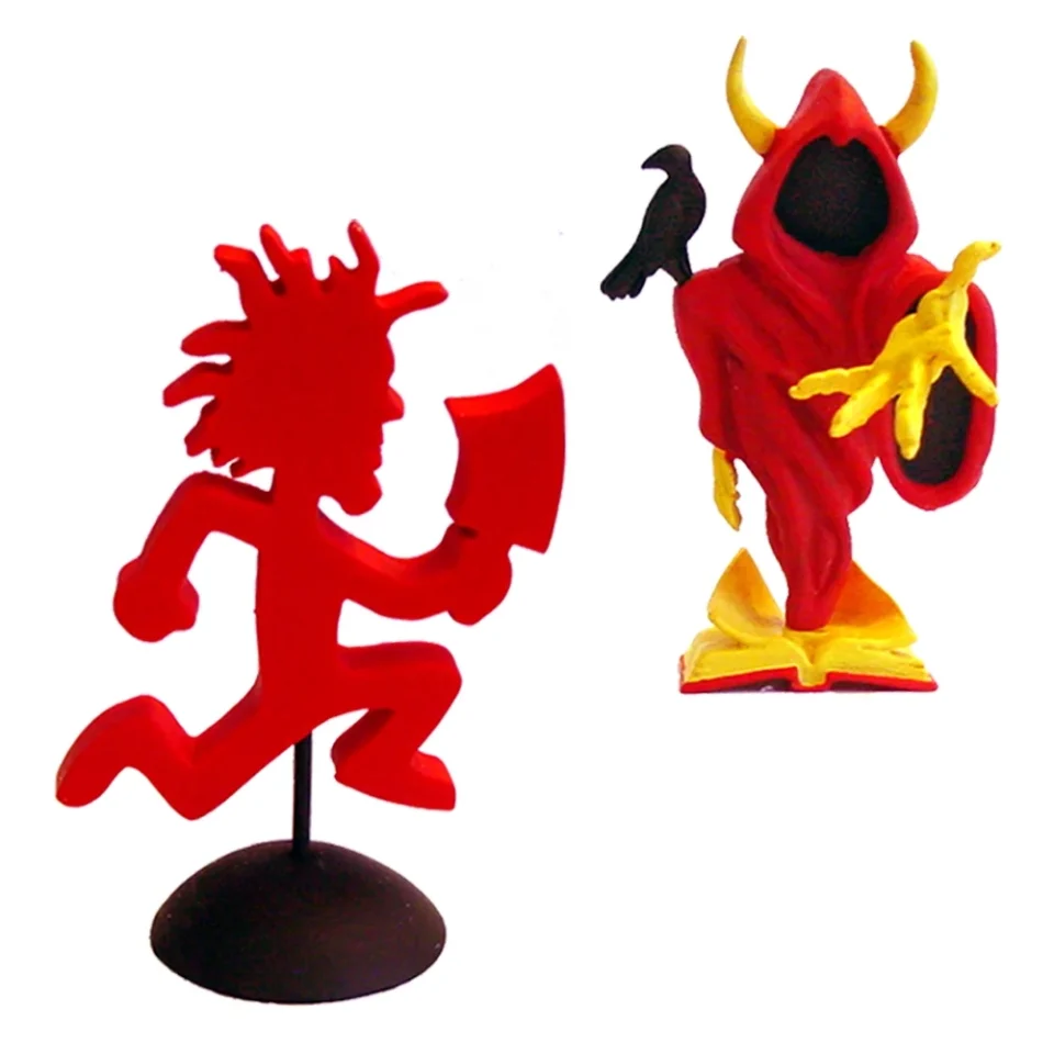 Stainless Steel Rare Insane Clown Posse Collectible 2006 ICP Hatchetman & Wraith Statue Figures