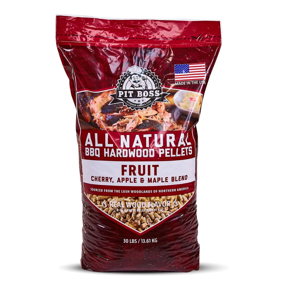 Outdoor Pit Boss 100% All-Natural Hardwood Fruit Blend BBQ Grilling Pellets, 30 Pound Bag