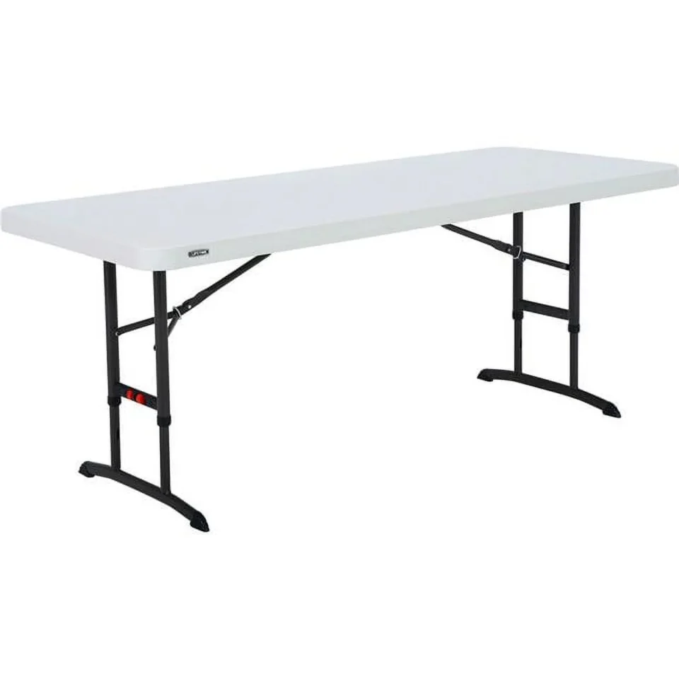 Top-Rated Popular Commercial Adjustable Height Folding Table, Almond - 30 x 72 in.