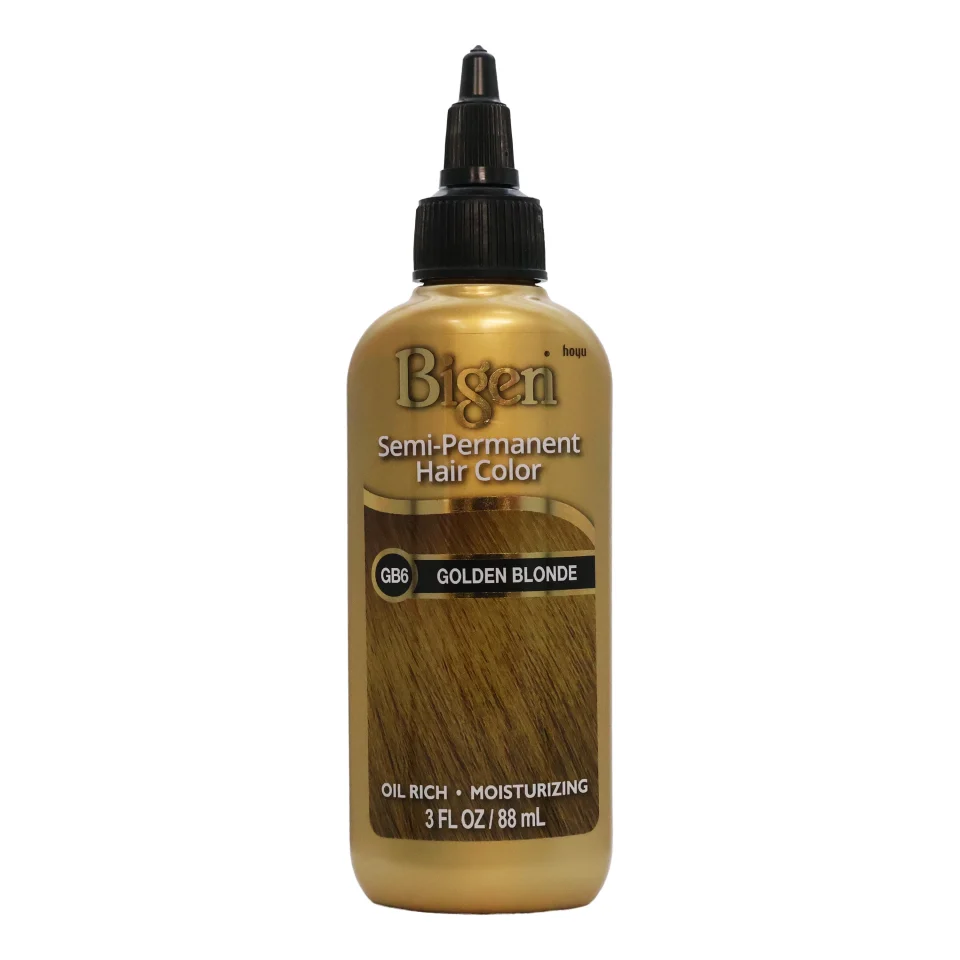 Healthy Thickened Bigen Semi Permanent Hair Color GB6 Golden Blonde 3 Oz., Pack of 2